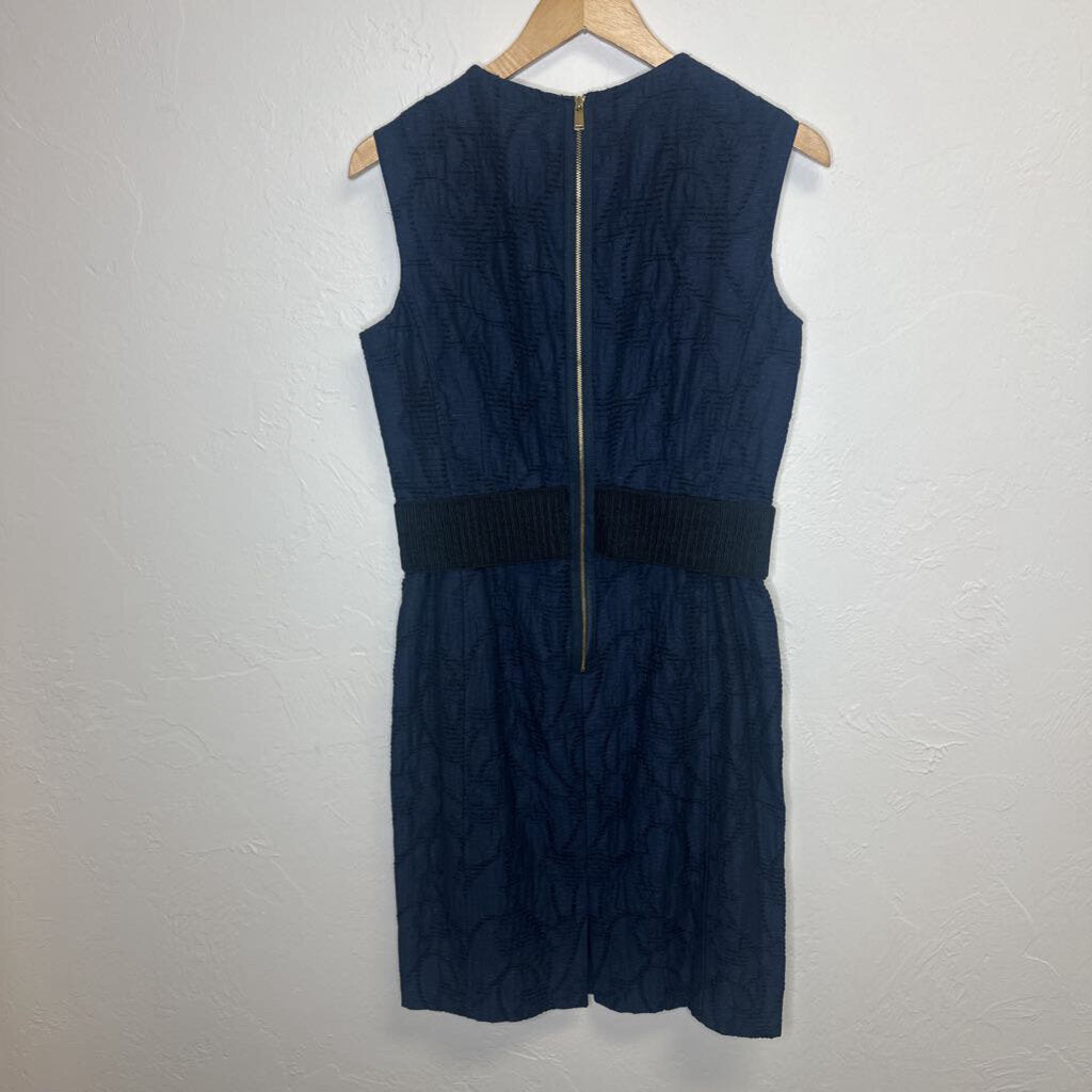 Navy belted dress