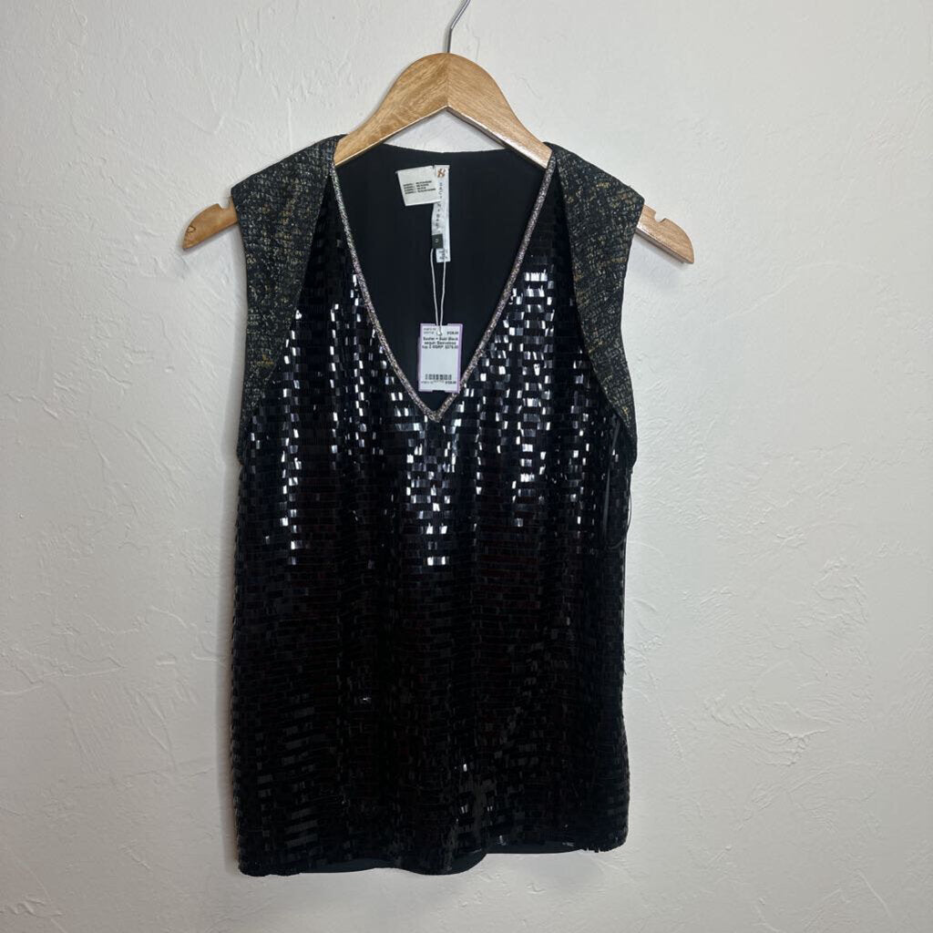 Black sequin Sleeveless top