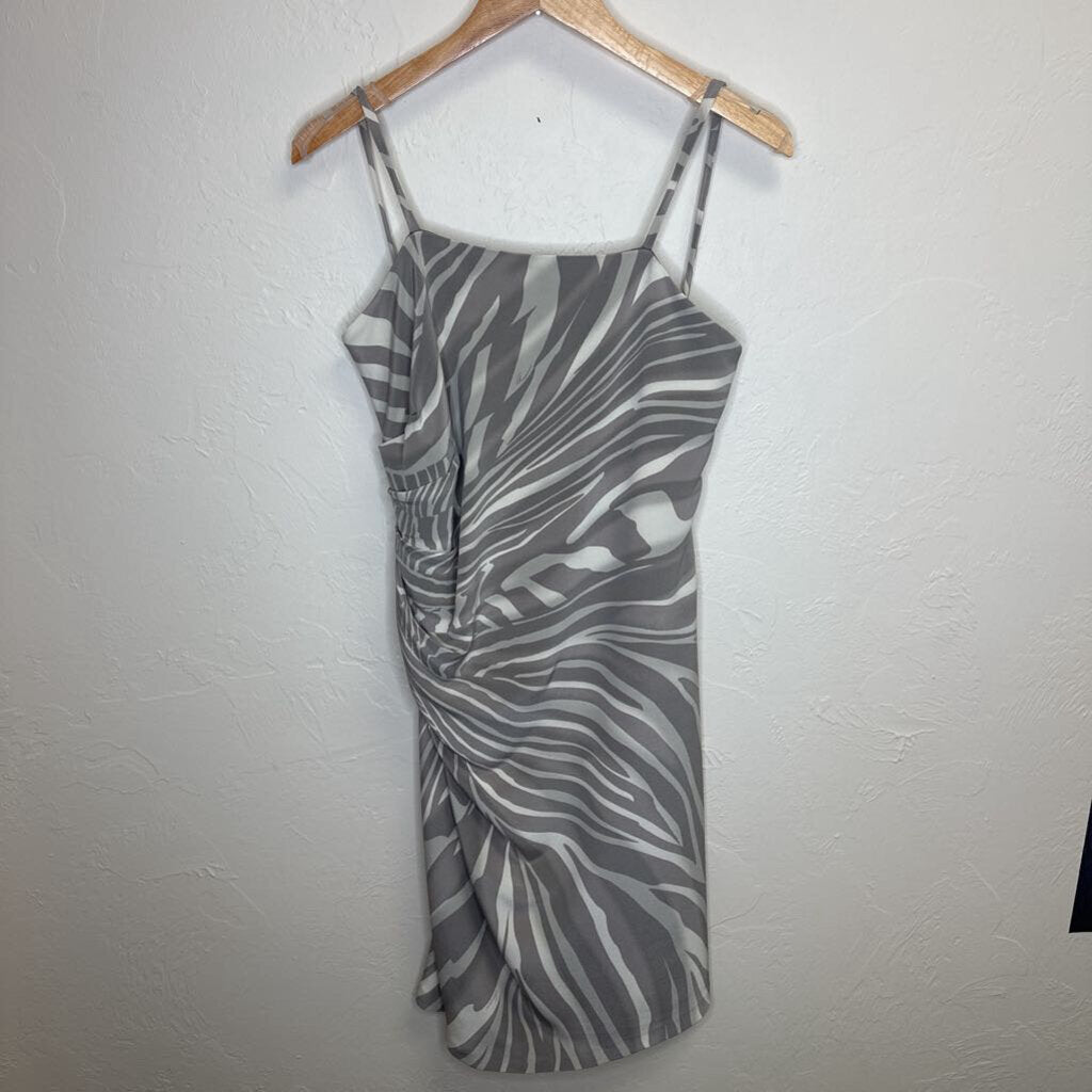 By Tom Ford Silk Zebra Gathered Cocktail Dress