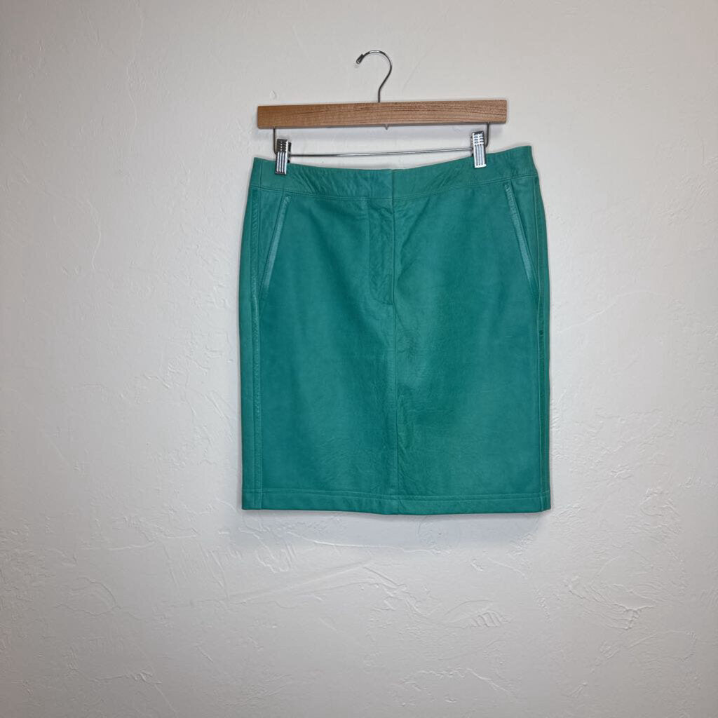Green Leather Skirt