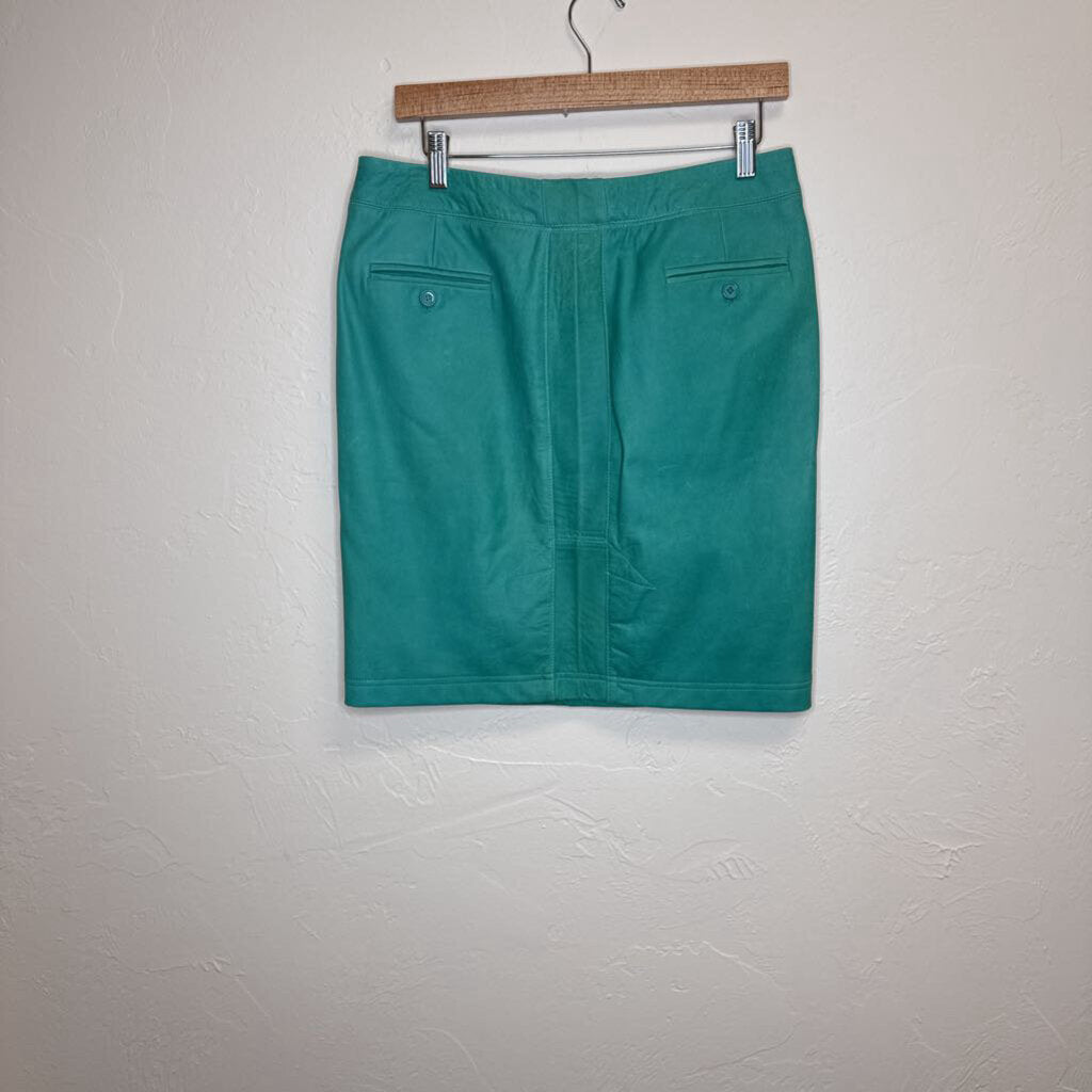 Green Leather Skirt
