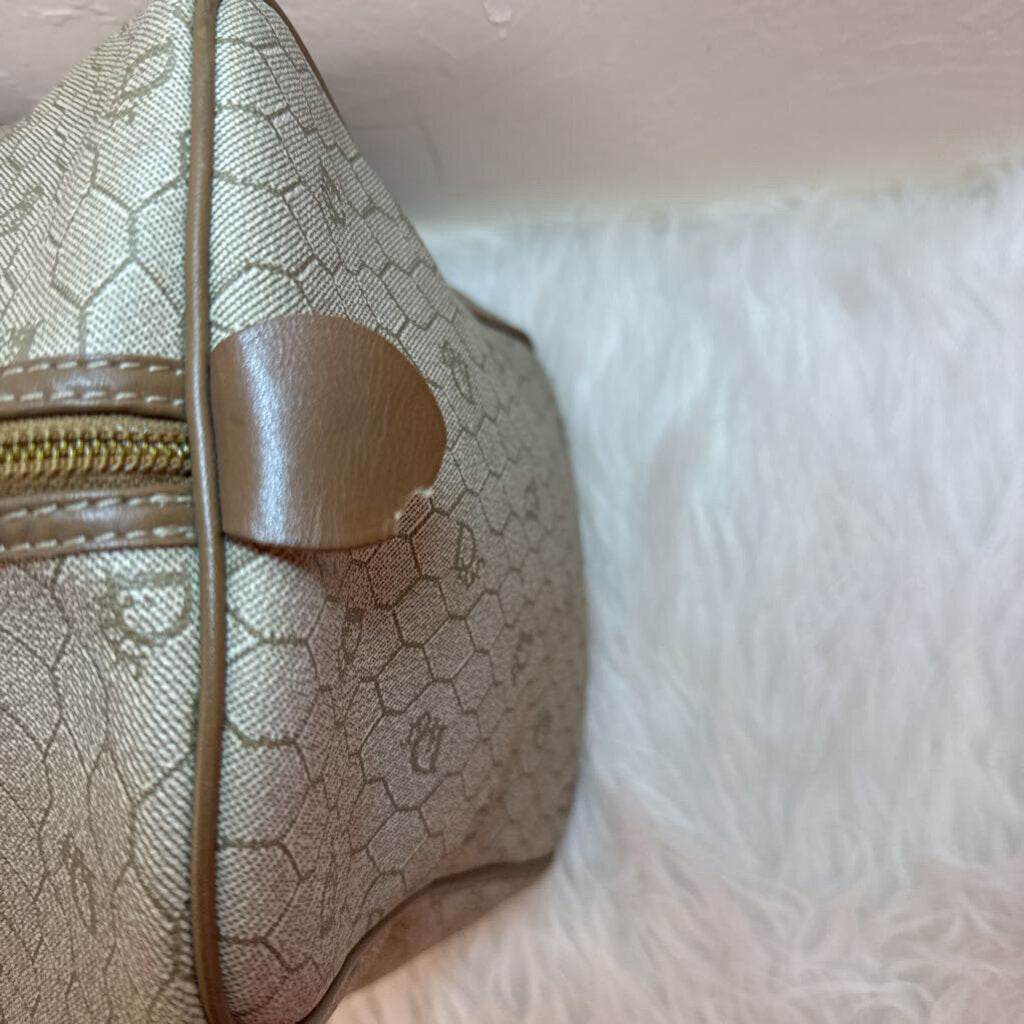 Silver Honeycomb Monogram Duffle