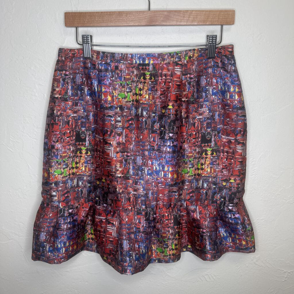 Multicolor silk skirt