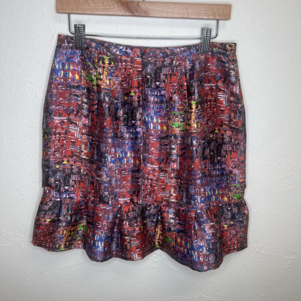 Multicolor silk skirt