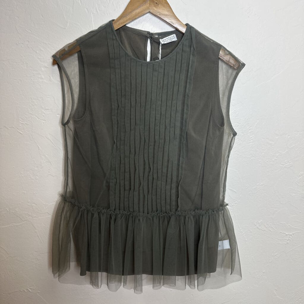 Sheer sleeveless top