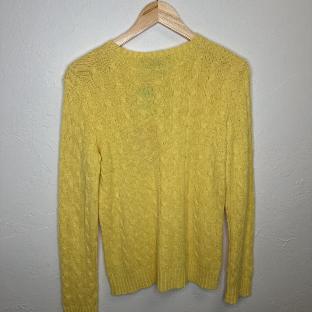 Yellow Cashmere Pullover Sweater