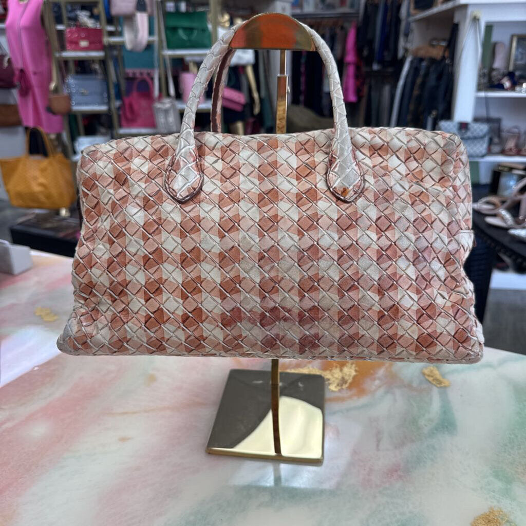 Intrecciato Leather Satchel