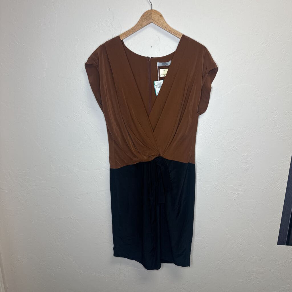 Brown Viscose Cocktail Dress