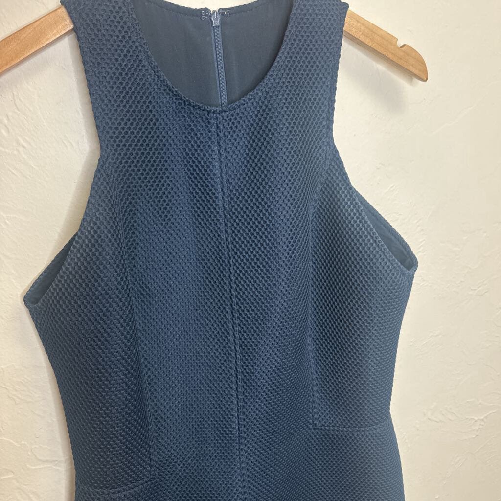 Blue sleeveless cocktail dress