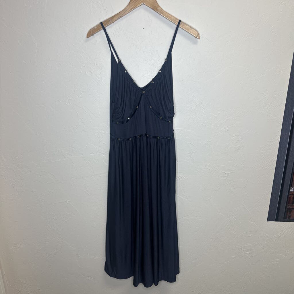 Black silk cocktail dress