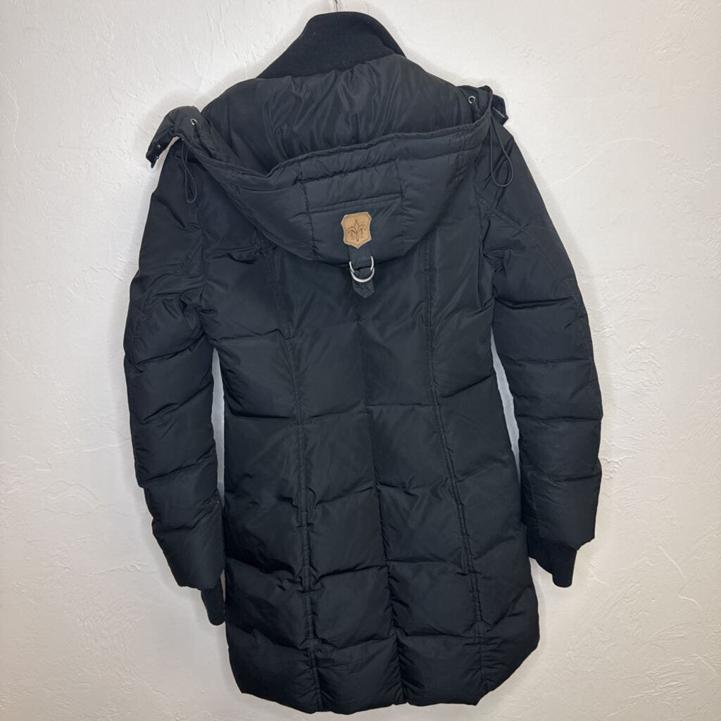 Black coat with hood