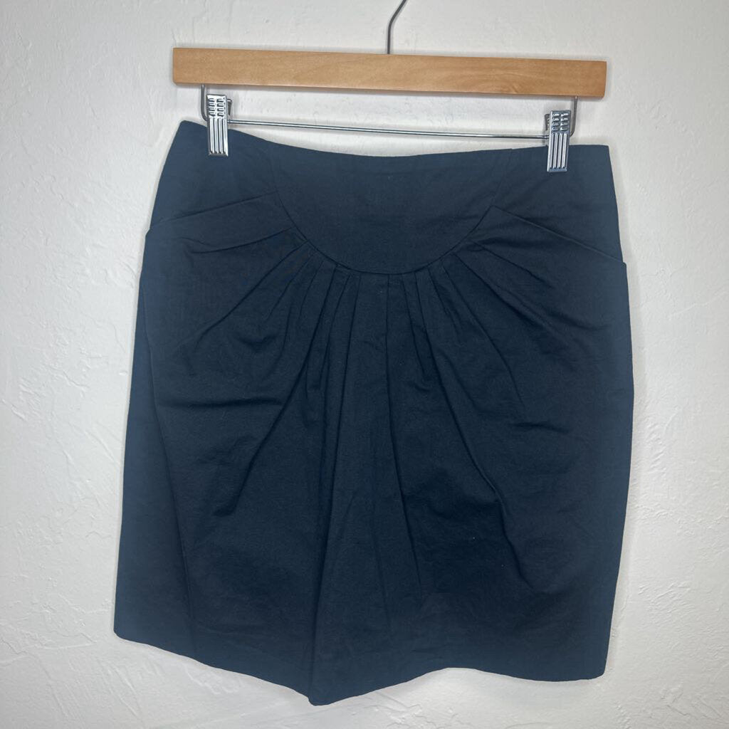 Black Casual Skirt with pleats