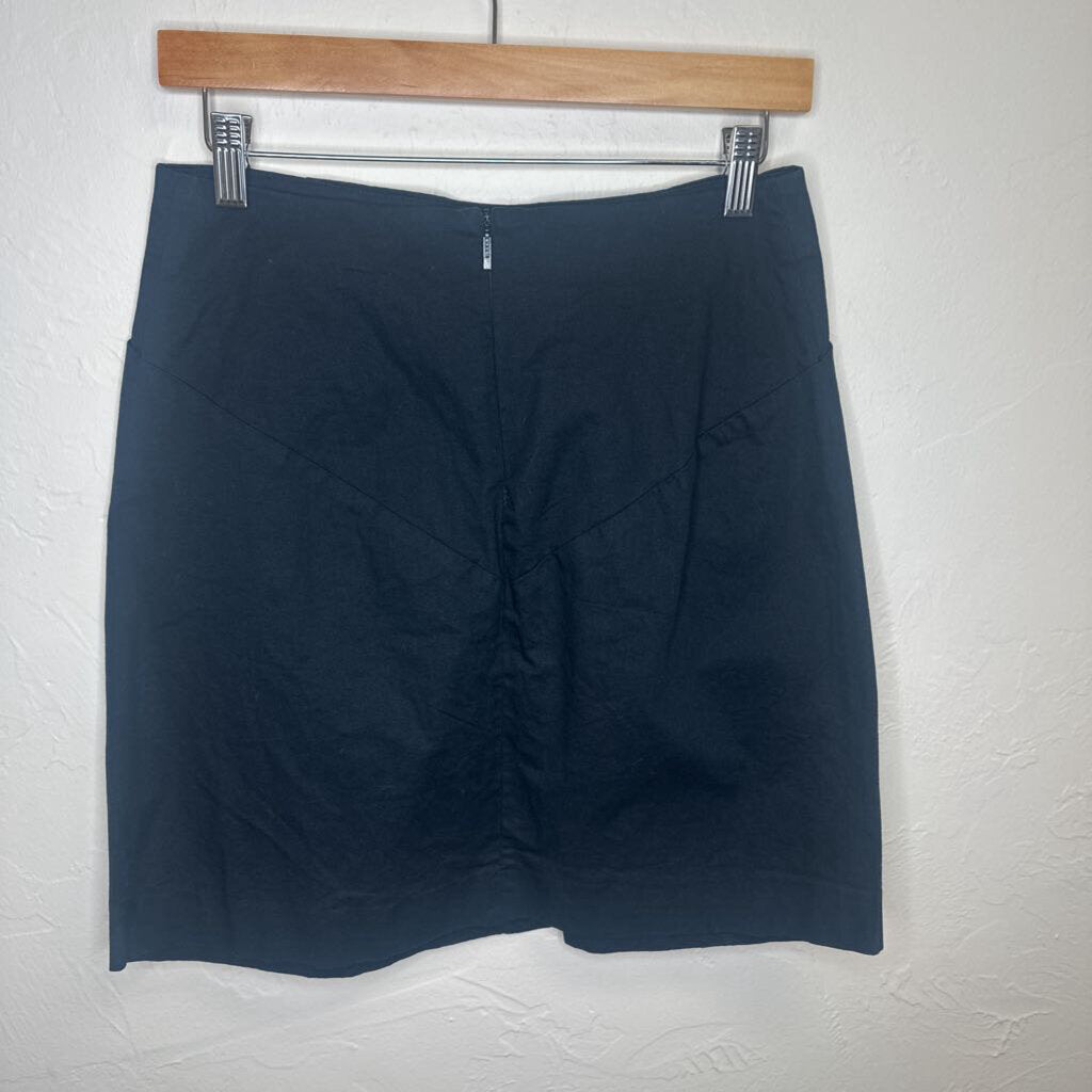 Black Casual Skirt with pleats