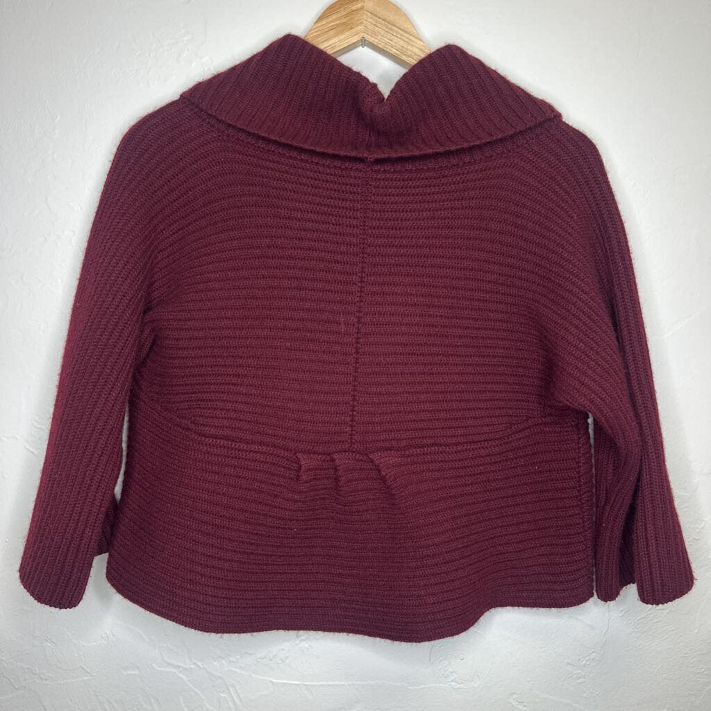 Crimson Cashmere Cropped Cardigan