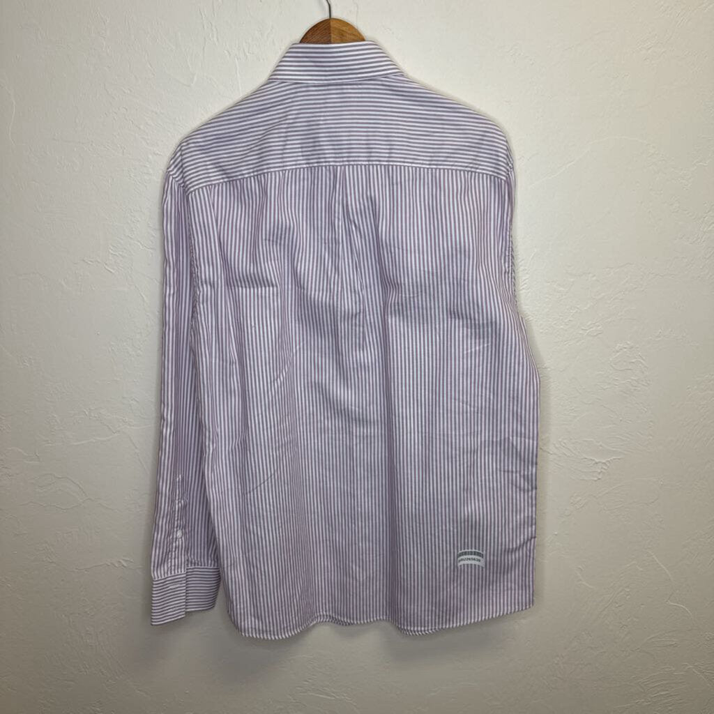 Purple Striped Button Up Shirt