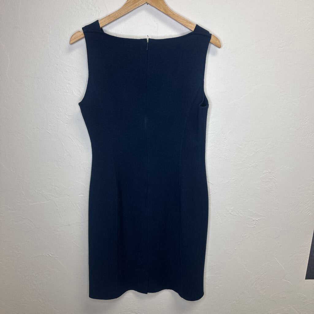 2019 Navy Virgin Wool Sheath Dress