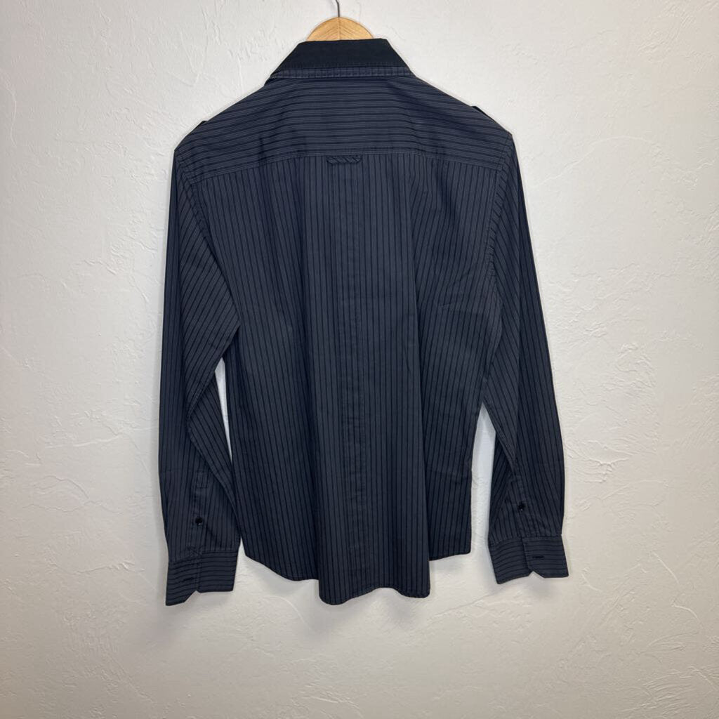 Black Striped Dress Shirt