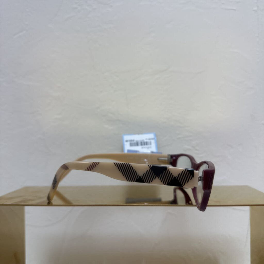 Crimson and Plaid Frames