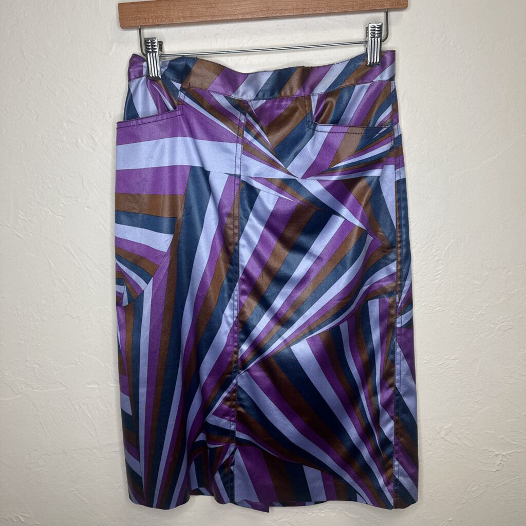 Multi Color Graphic Print Skirt