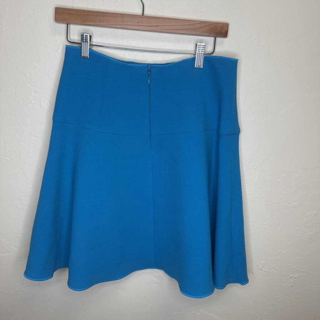 Teal Blue Wool Skirt