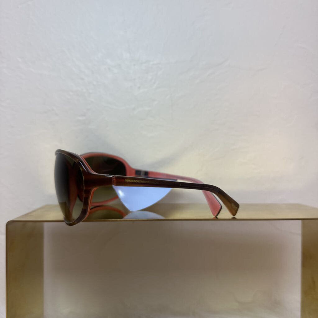 Brown/Pink Wrap Sunglasses