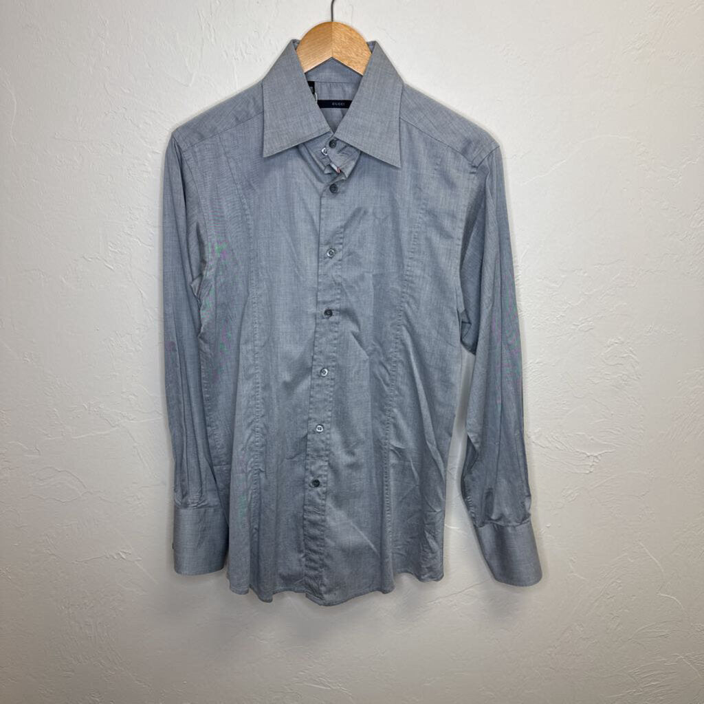 Silver Long Sleeve Button Down