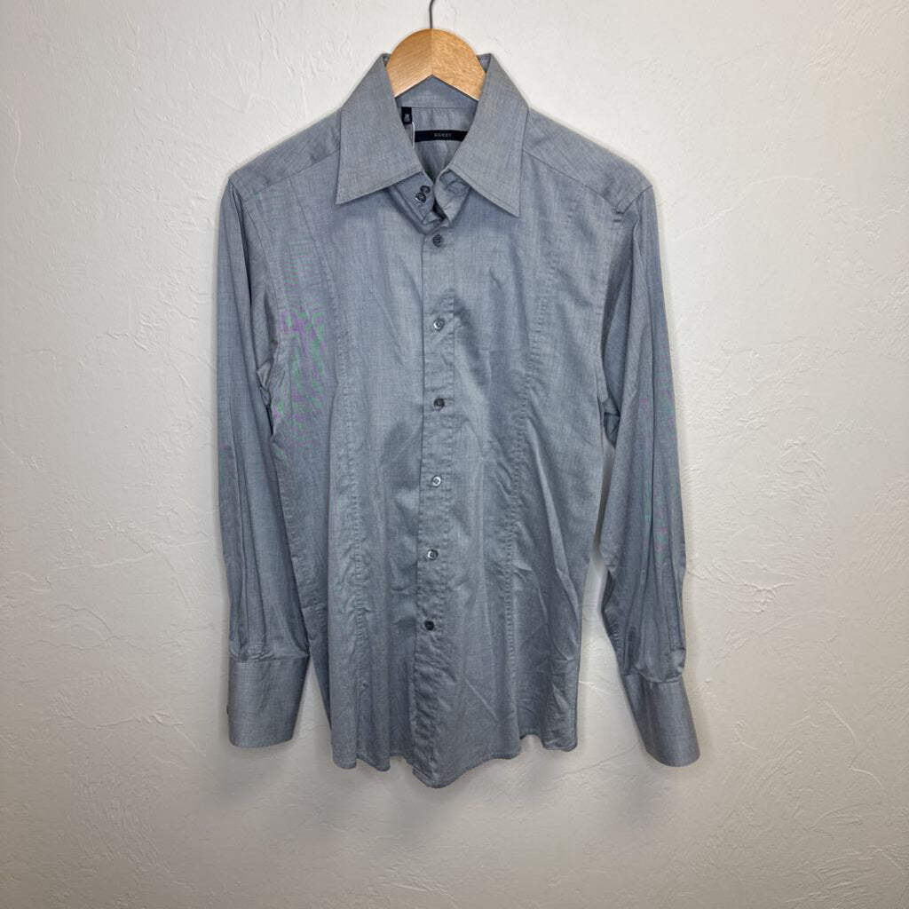 Silver Long Sleeve Button Down