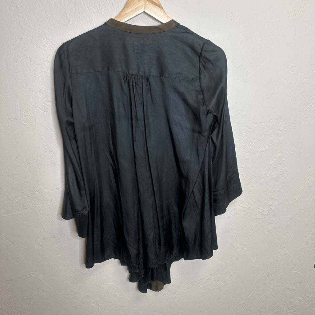 Black with Leather Trim Jacket