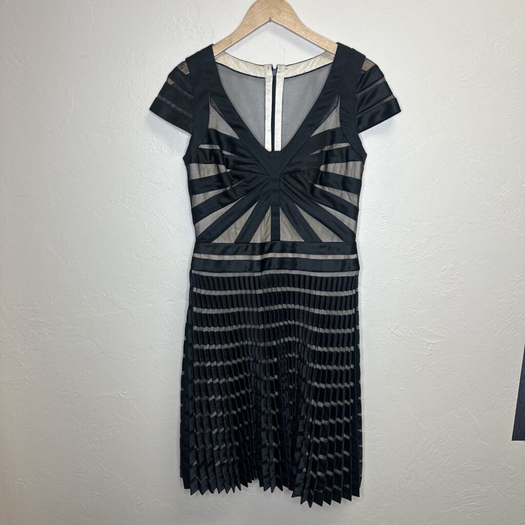 Black Satin Lace Cocktail Gown