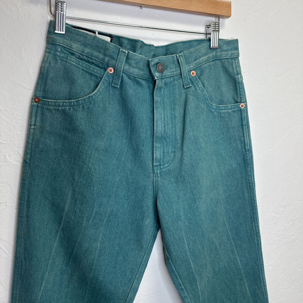 Green High Waisted Jeans