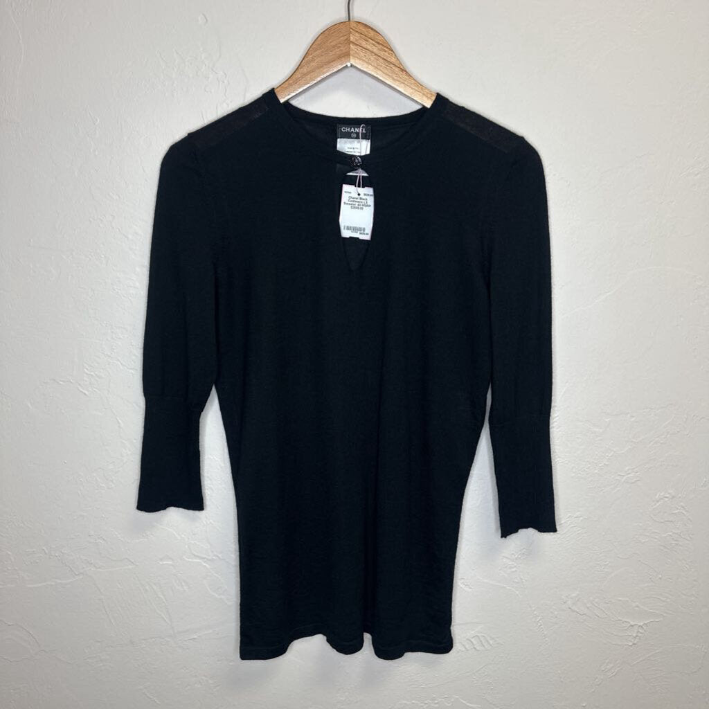Black Cashmere LS Sweater