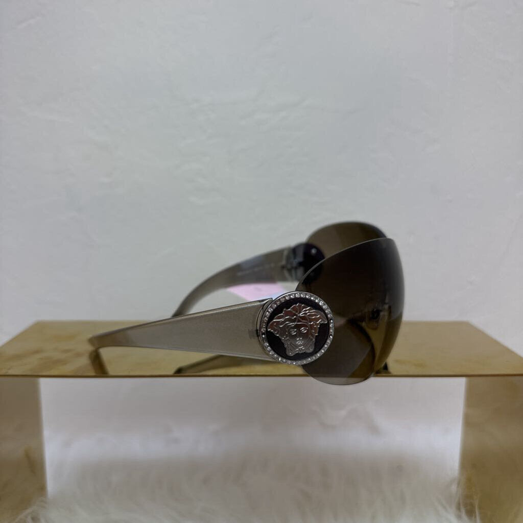 Diamonte Medusa Shield Sunglasses