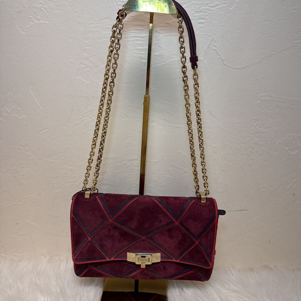Roger Vivier Burgundy Prismick Bag