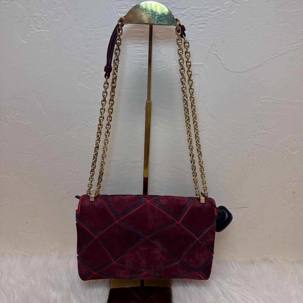 Roger Vivier Burgundy Prismick Bag