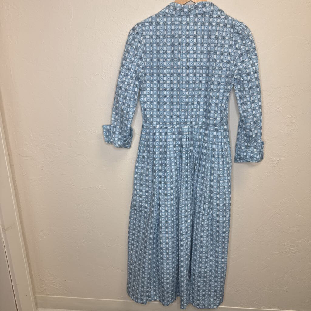 Long Sleeve Circle Pattern Shirtdress