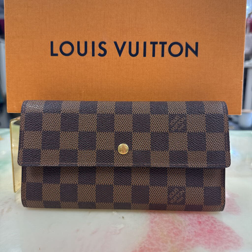 Trifold Damier Ebene Wallet