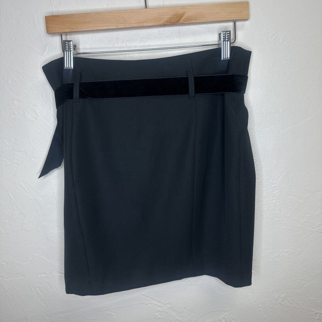 Black Mini Skirt with Bow