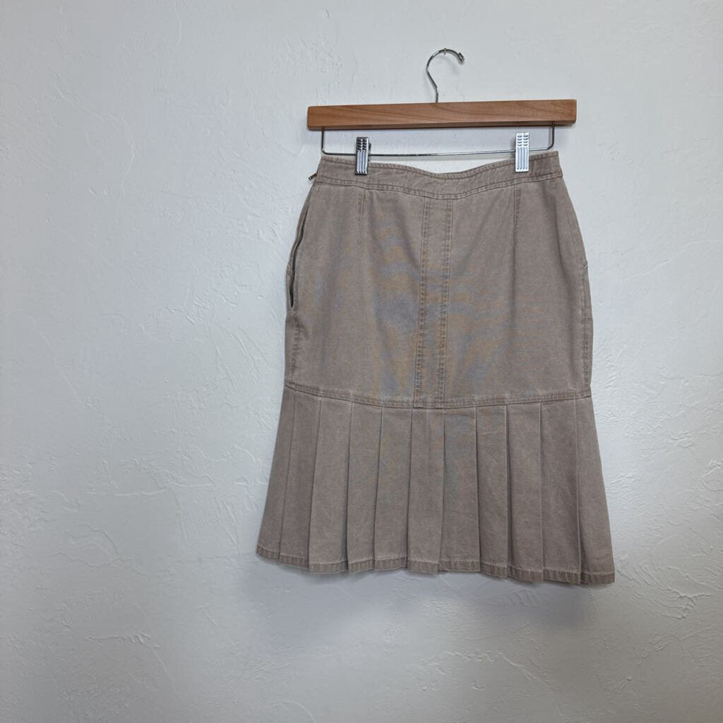 Beige Denim Skirt Set