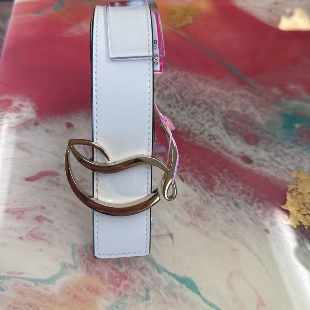 Bianco Calf Leather Belt