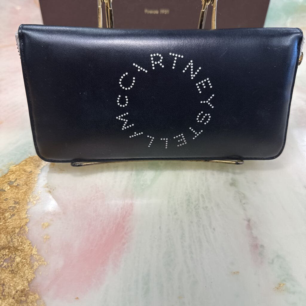 Black Vegan Leather Continental Wallet
