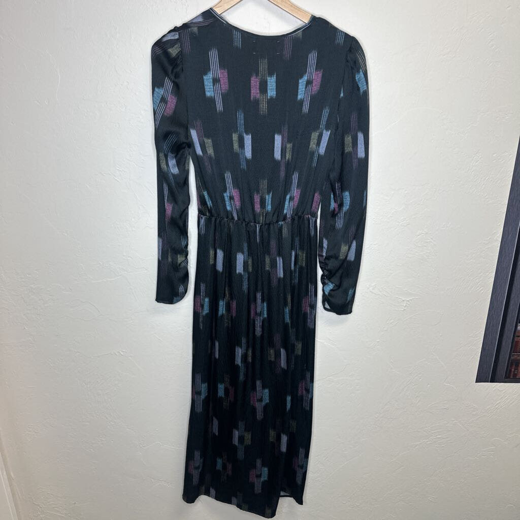 Black Long Geometric Cocktail Dress