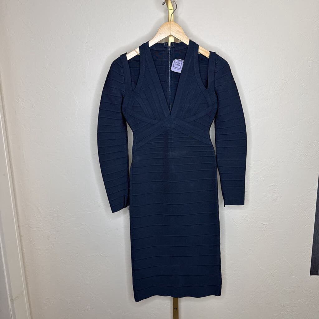 Mid Length Cut Out Bandage Dress