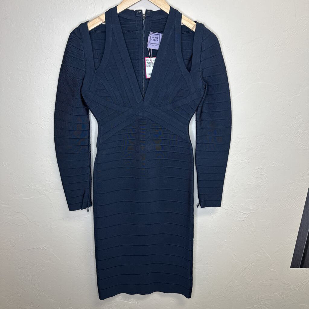 Mid Length Cut Out Bandage Dress