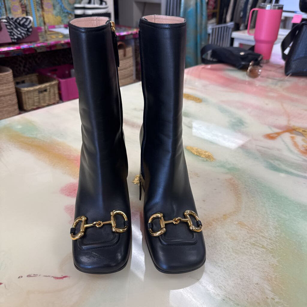 Black Nappa Charlotte Boots