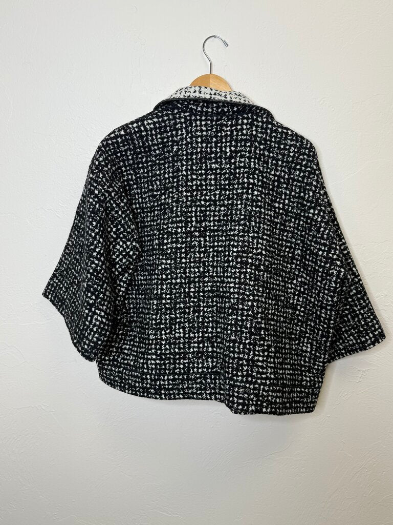 Black and White Wool Jacket