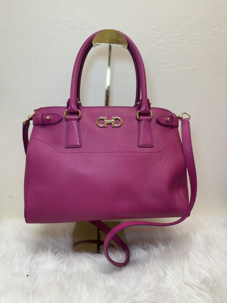 Hot Pink Leather Gancini