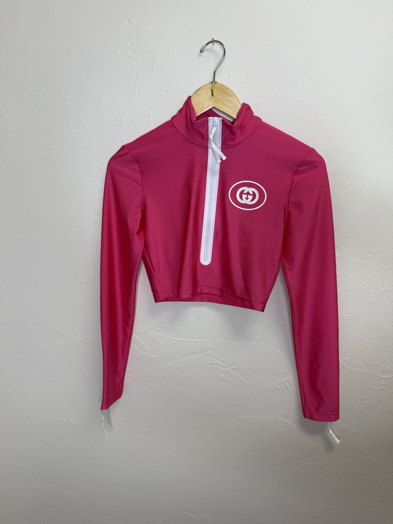 Pink Sparkling Jersey Pants and Crop Jacket