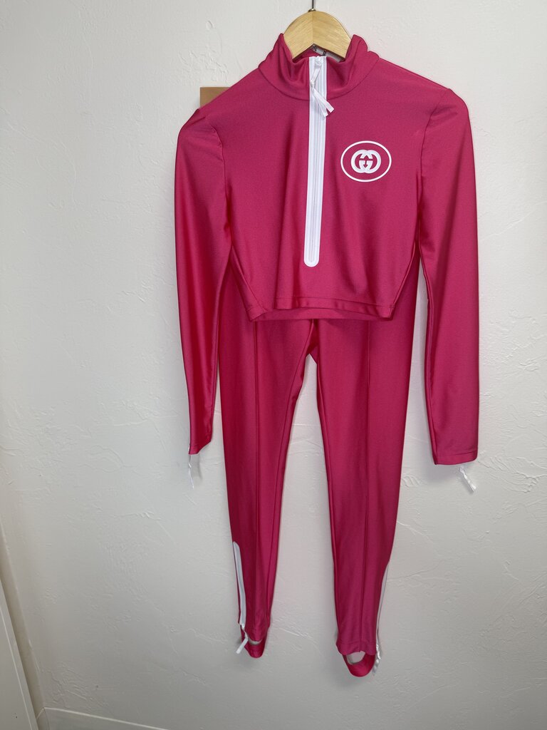 Pink Sparkling Jersey Pants and Crop Jacket