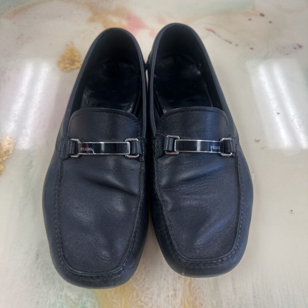 Prada Black Leather Loafers