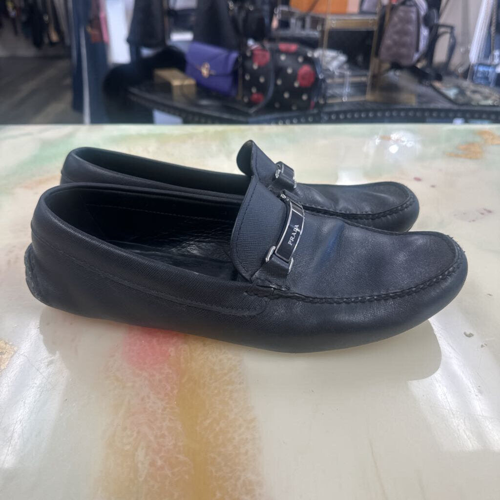 Prada Black Leather Loafers